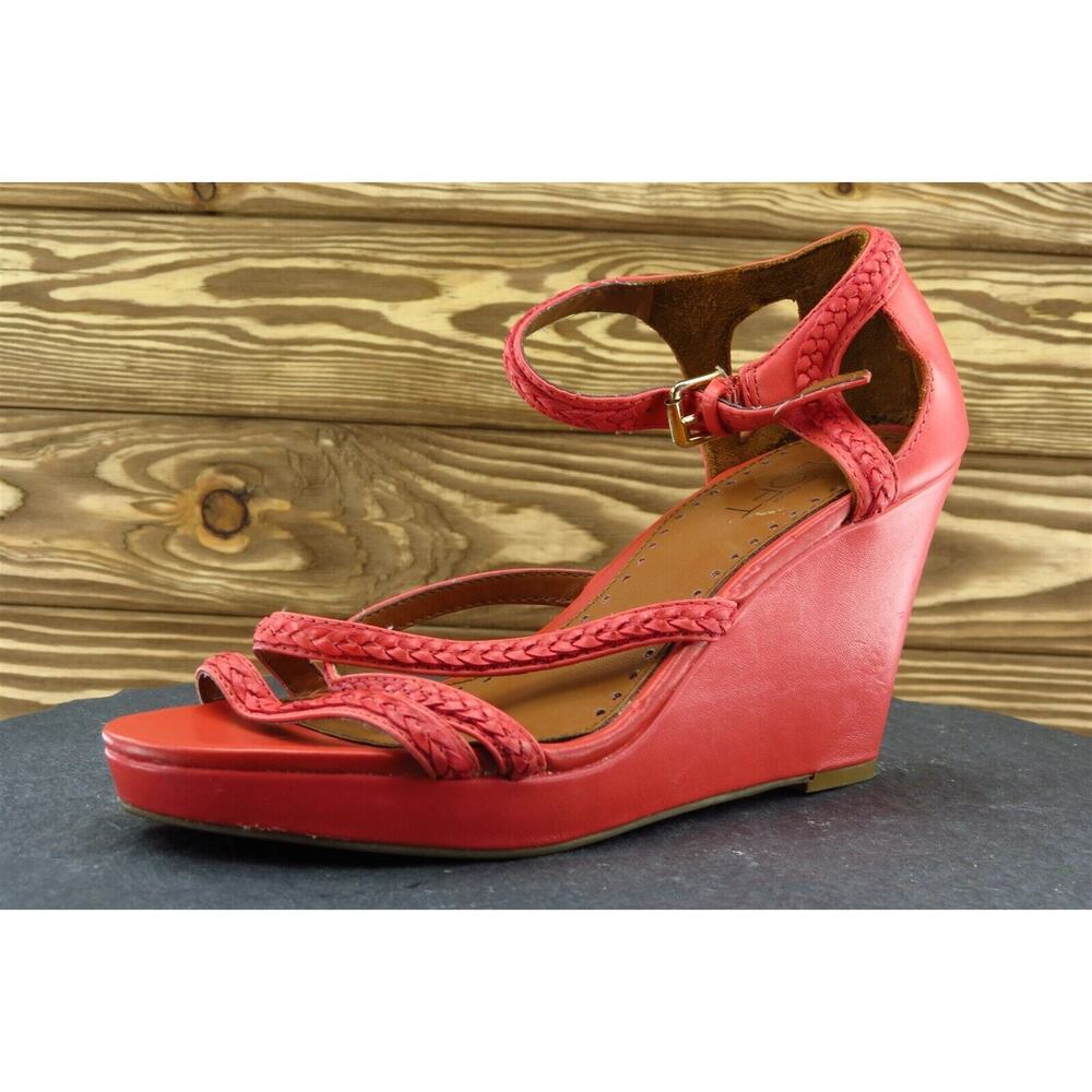 LOFT Size 6 M Pink Ankle Strap Leather Women Sandal Shoes
